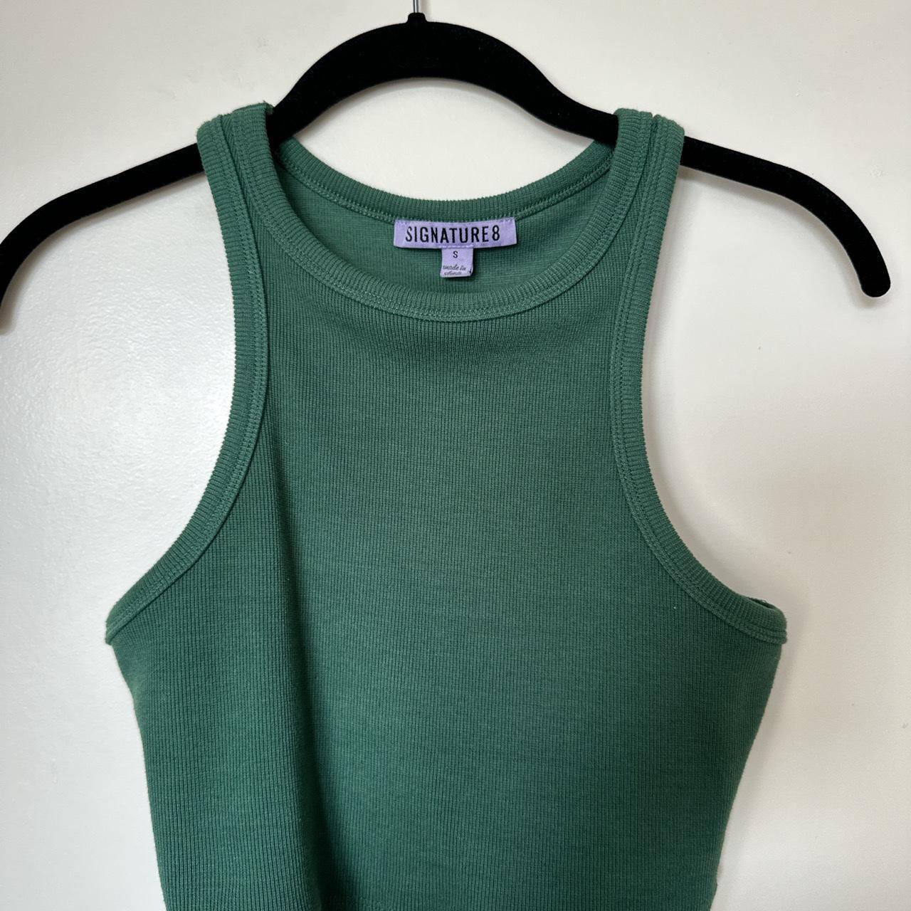 Green tank top #greentanktop #fall #fallcolors - Depop