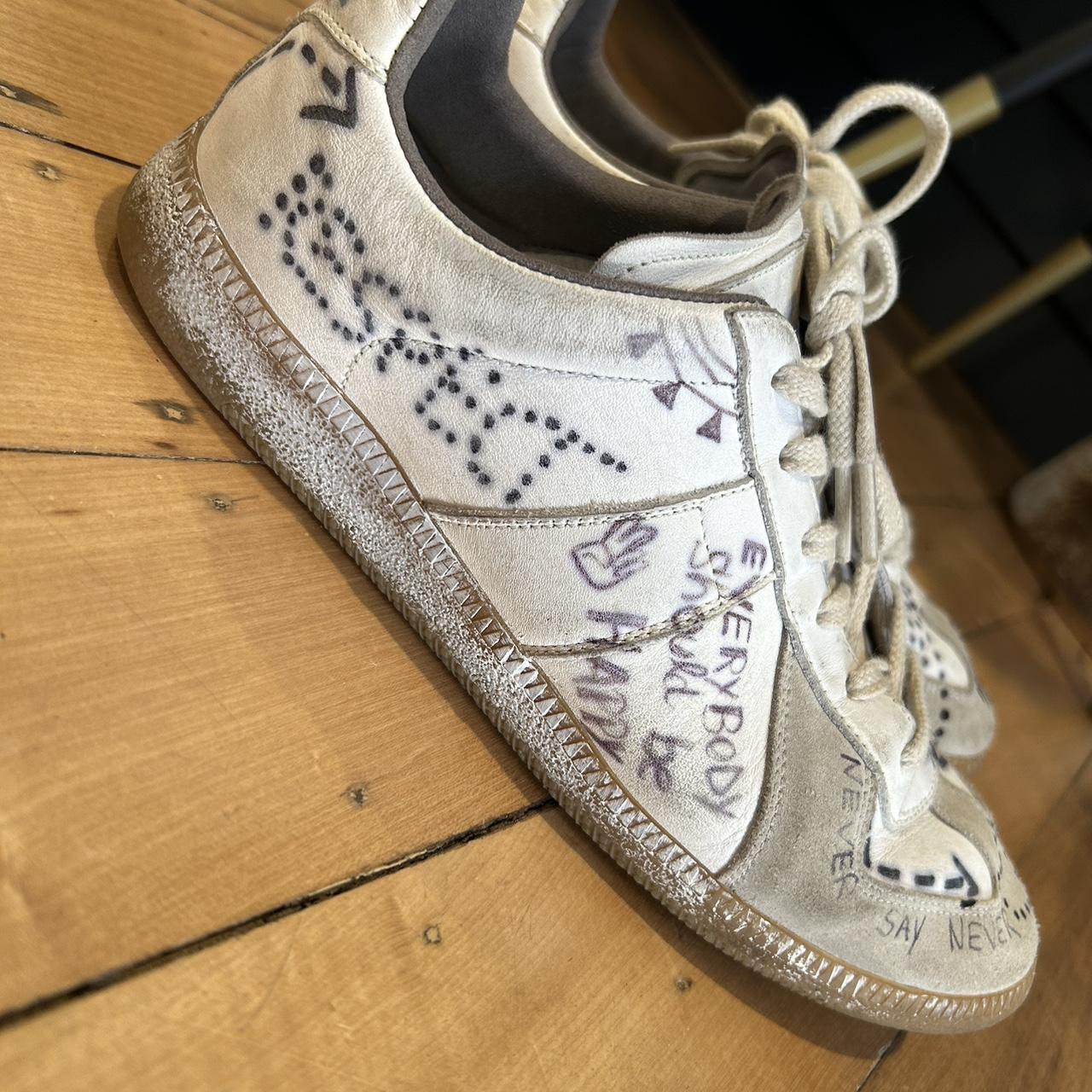 Maison Margiela Grafitti Replica sneakers , used but | Depop Maison Margiela Grafitti Replica sneakers , used but | Depop