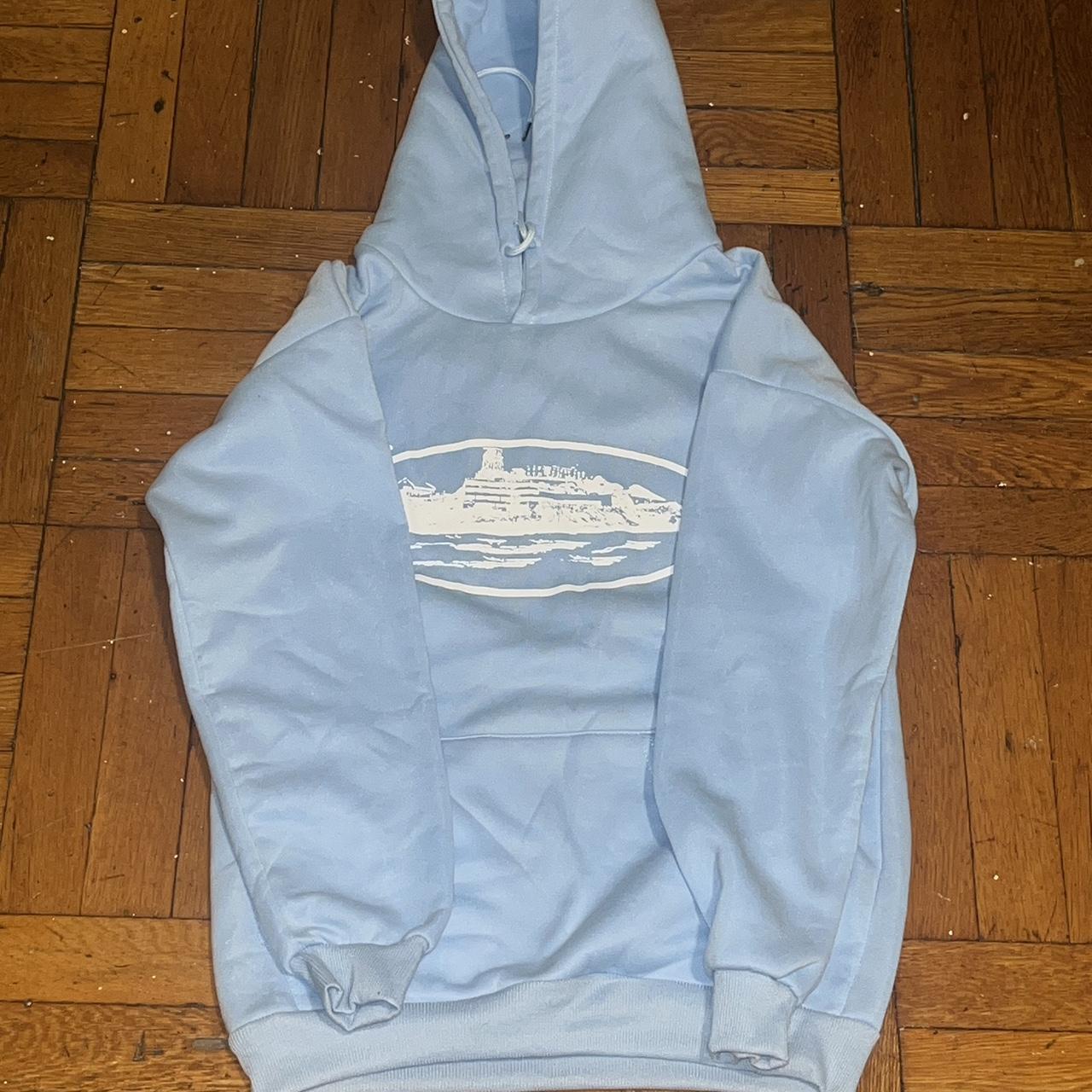 Blue Corteiz Hoodie. It can’t fit me so I’m selling... - Depop