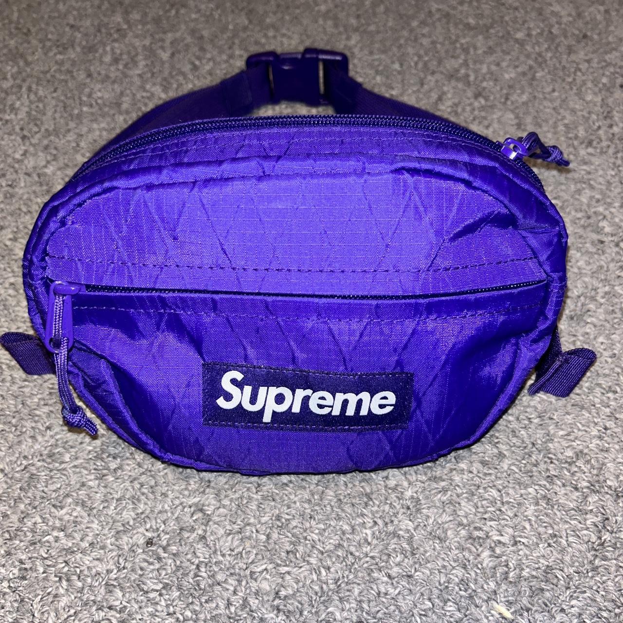 Supreme purple waist on sale bag