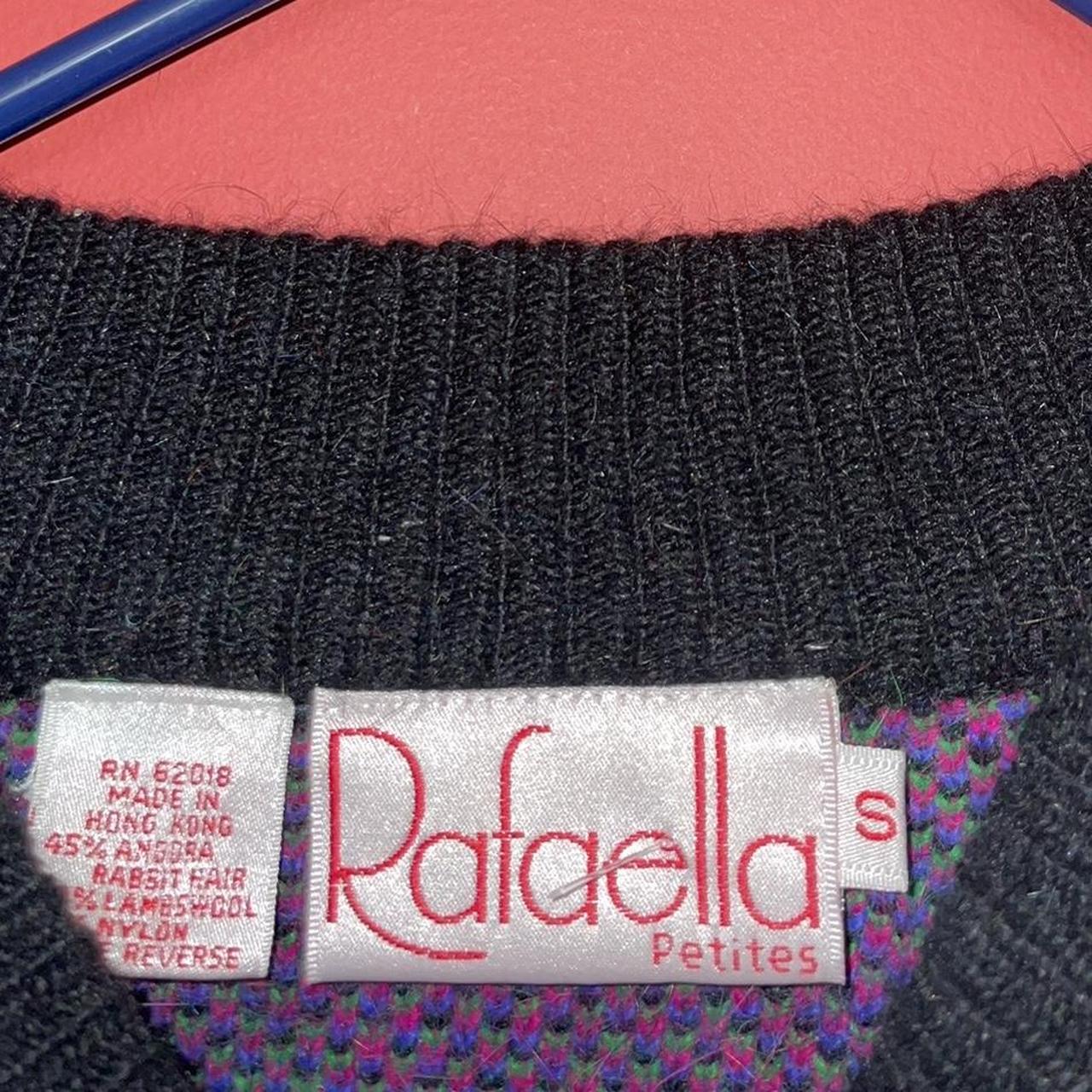 Vintage ‘80s unique colorblock angora wool Rafaella... - Depop