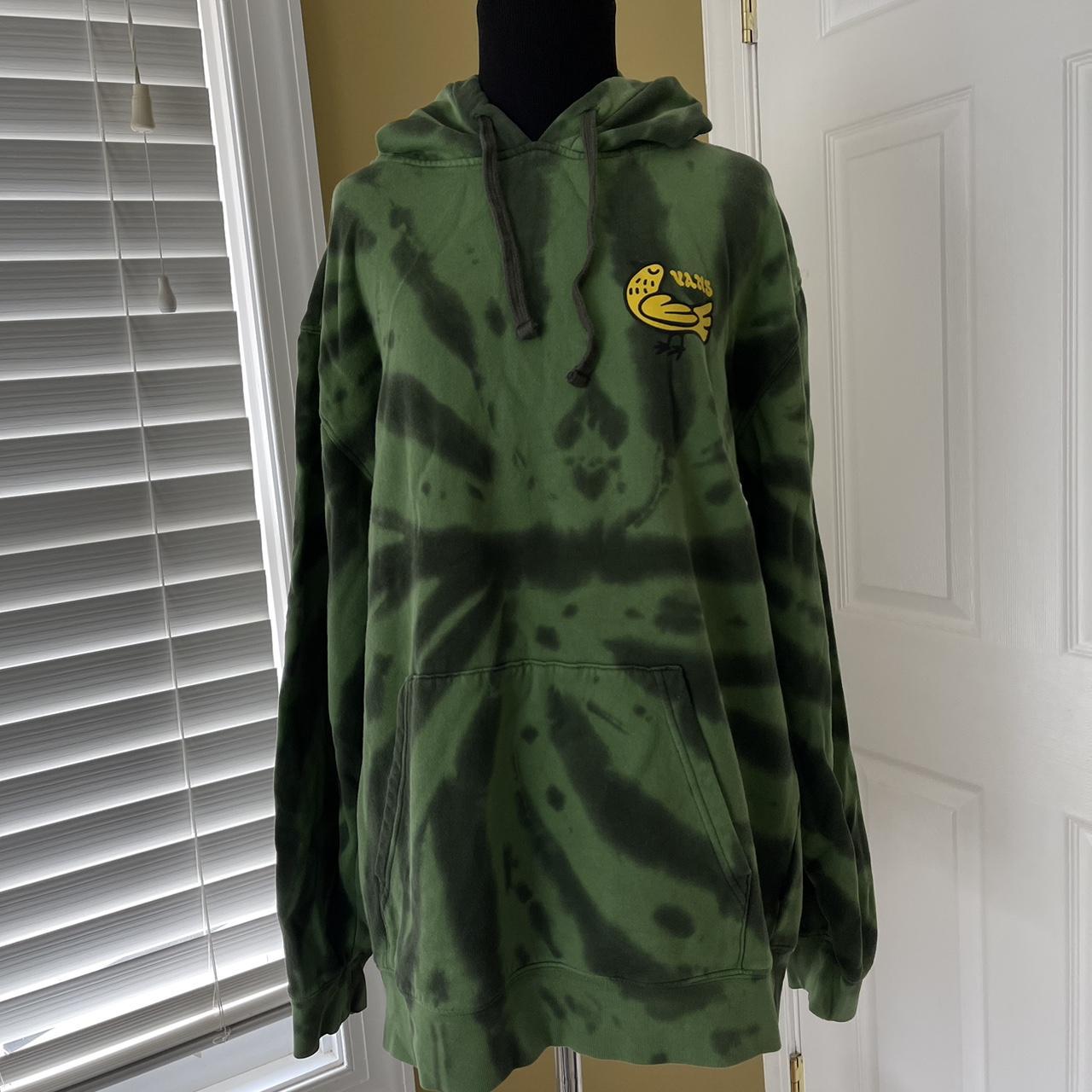 vans green tie dye hoodie