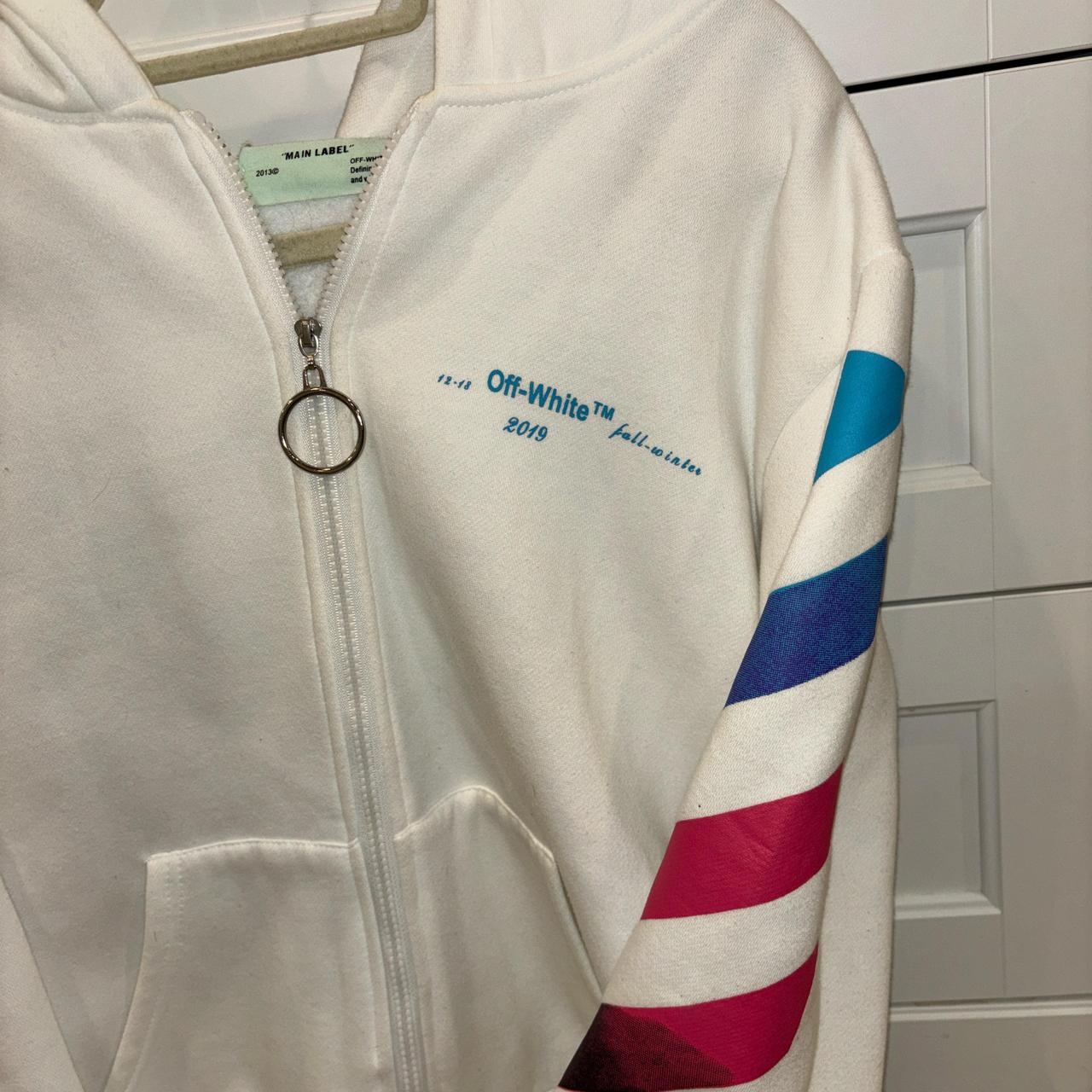 Diagonal Gradient Off White Diagonal Stripe Hoodie Authentic 2019