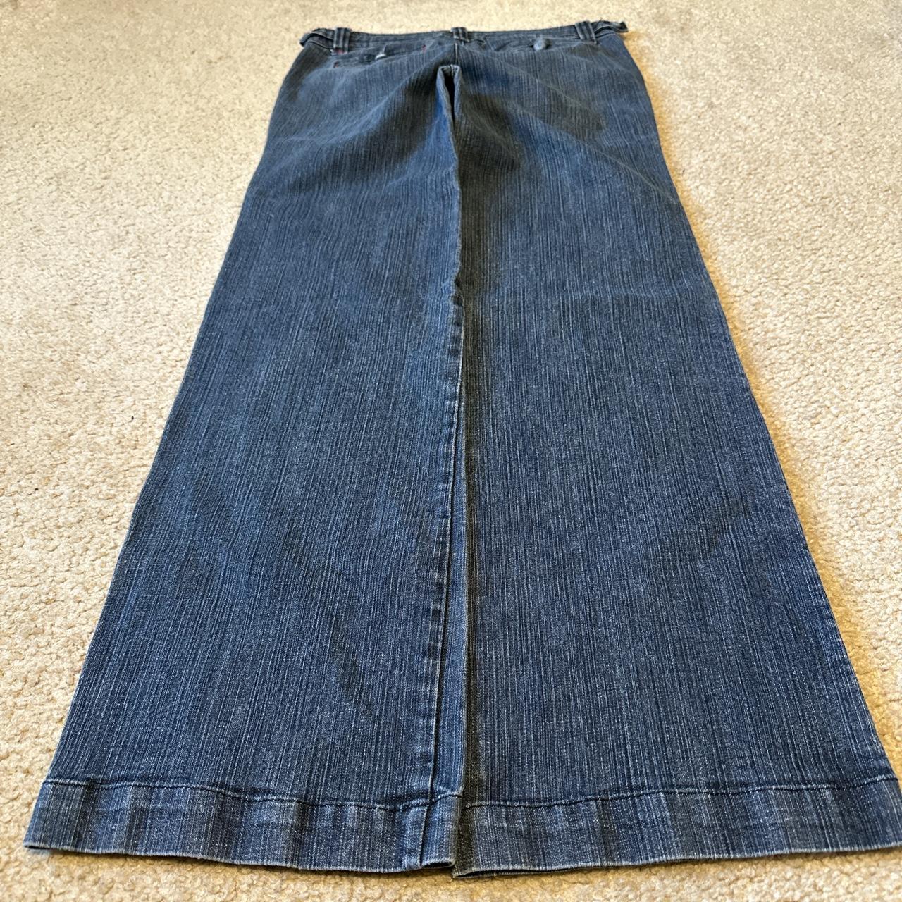 vintage y2k baggy flared jeans brand: boom... - Depop