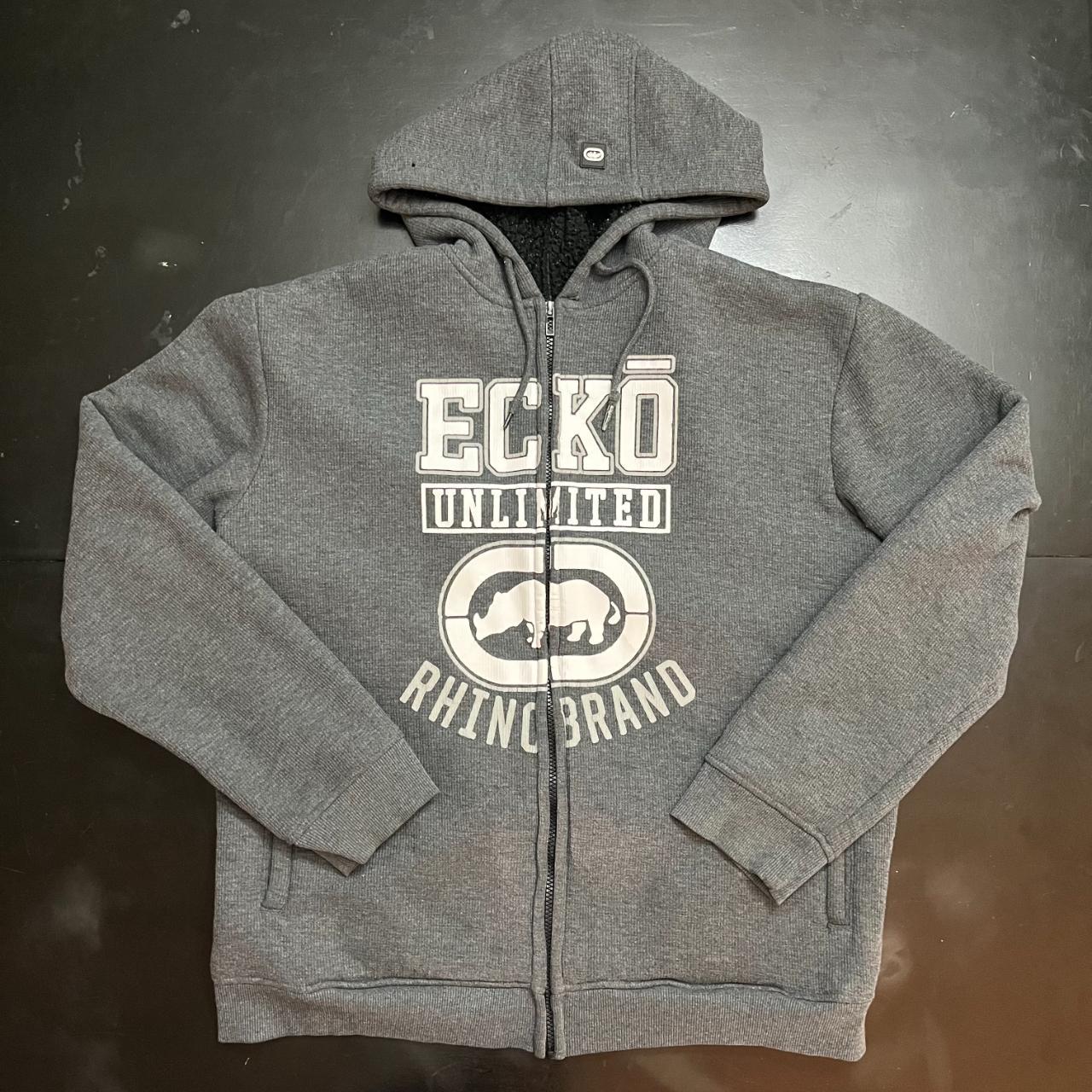 Sick 2000's Ecko Unlimited zip up hoodie No damage... - Depop