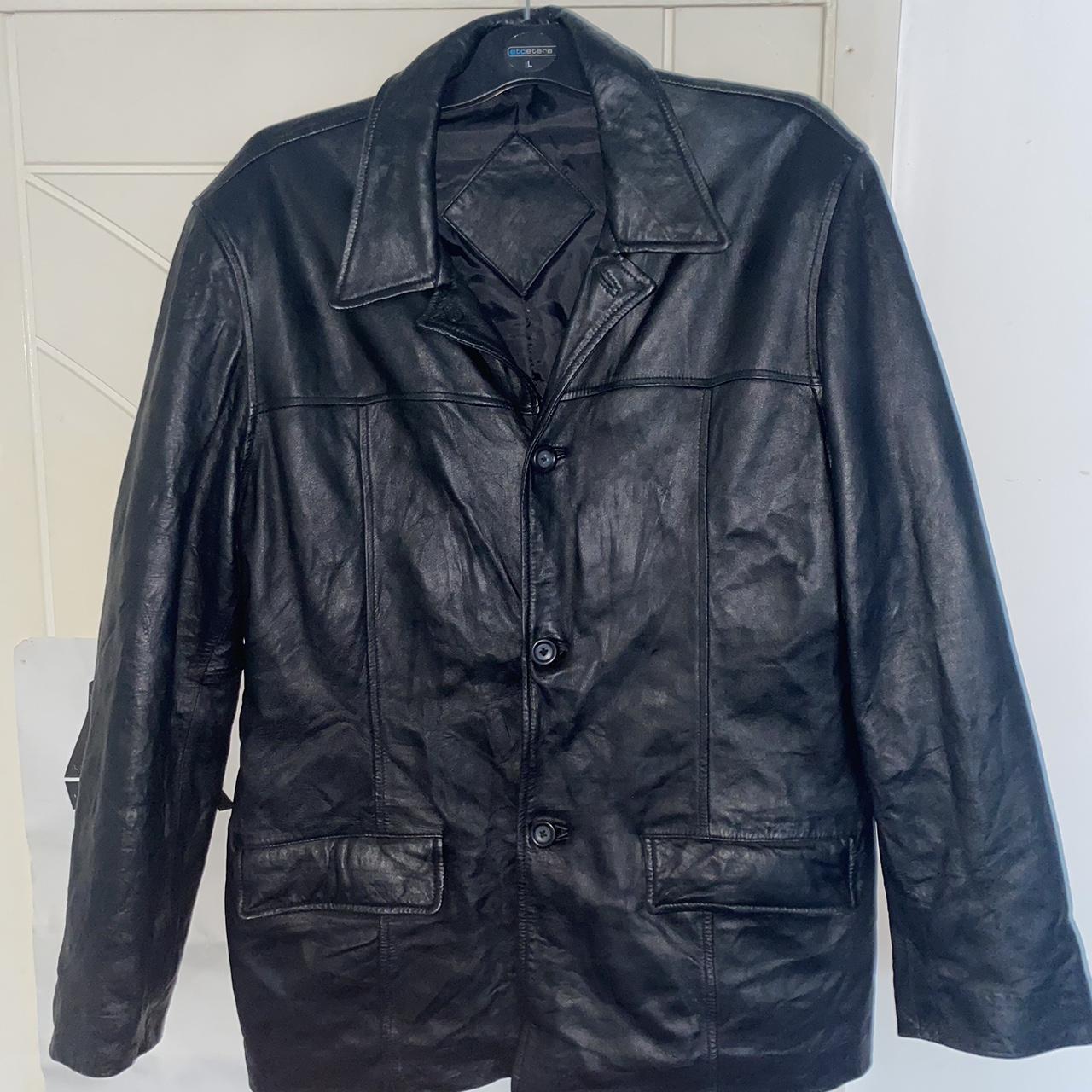 Men's vintage 60s/70s leather jacket, - Depop