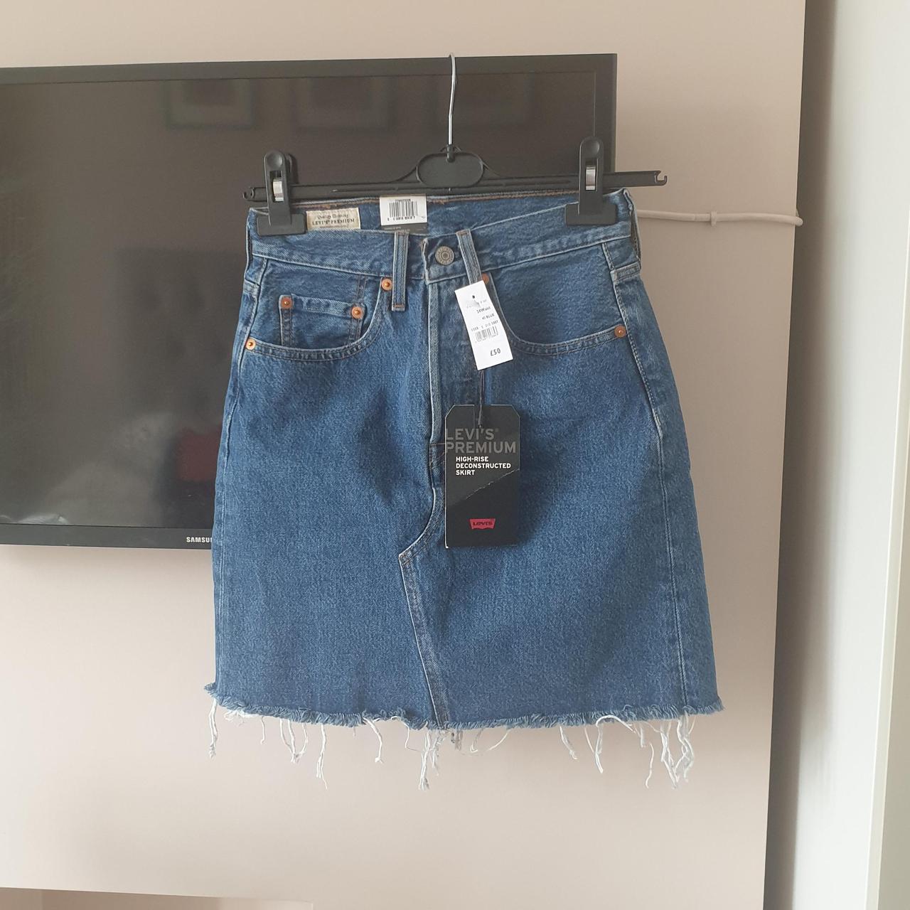 Levi's premium deconstructed skirt best sale