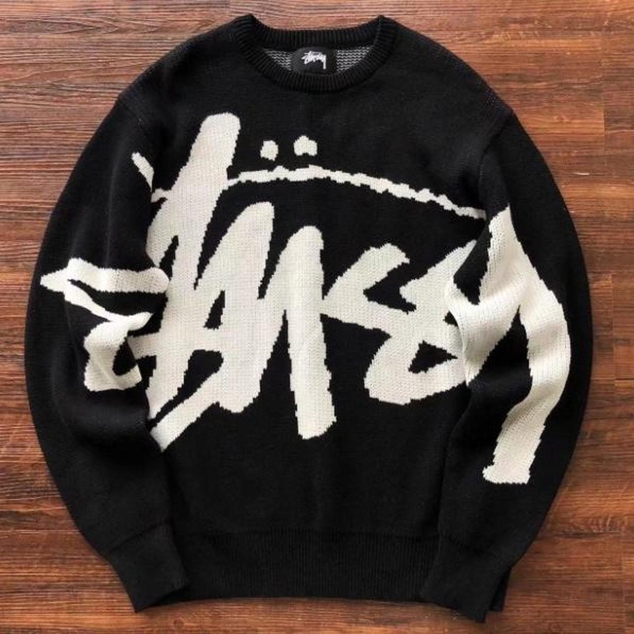 Stüssy Gothic Sweater Black Mens Small New/ Without... - Depop