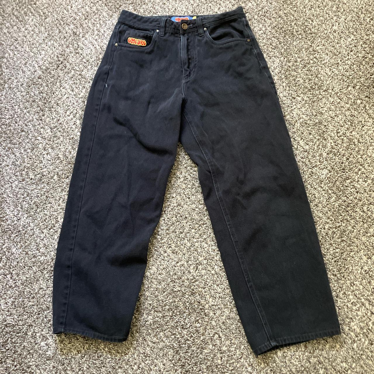 black denim empyre pants size 30x30 great condition... - Depop