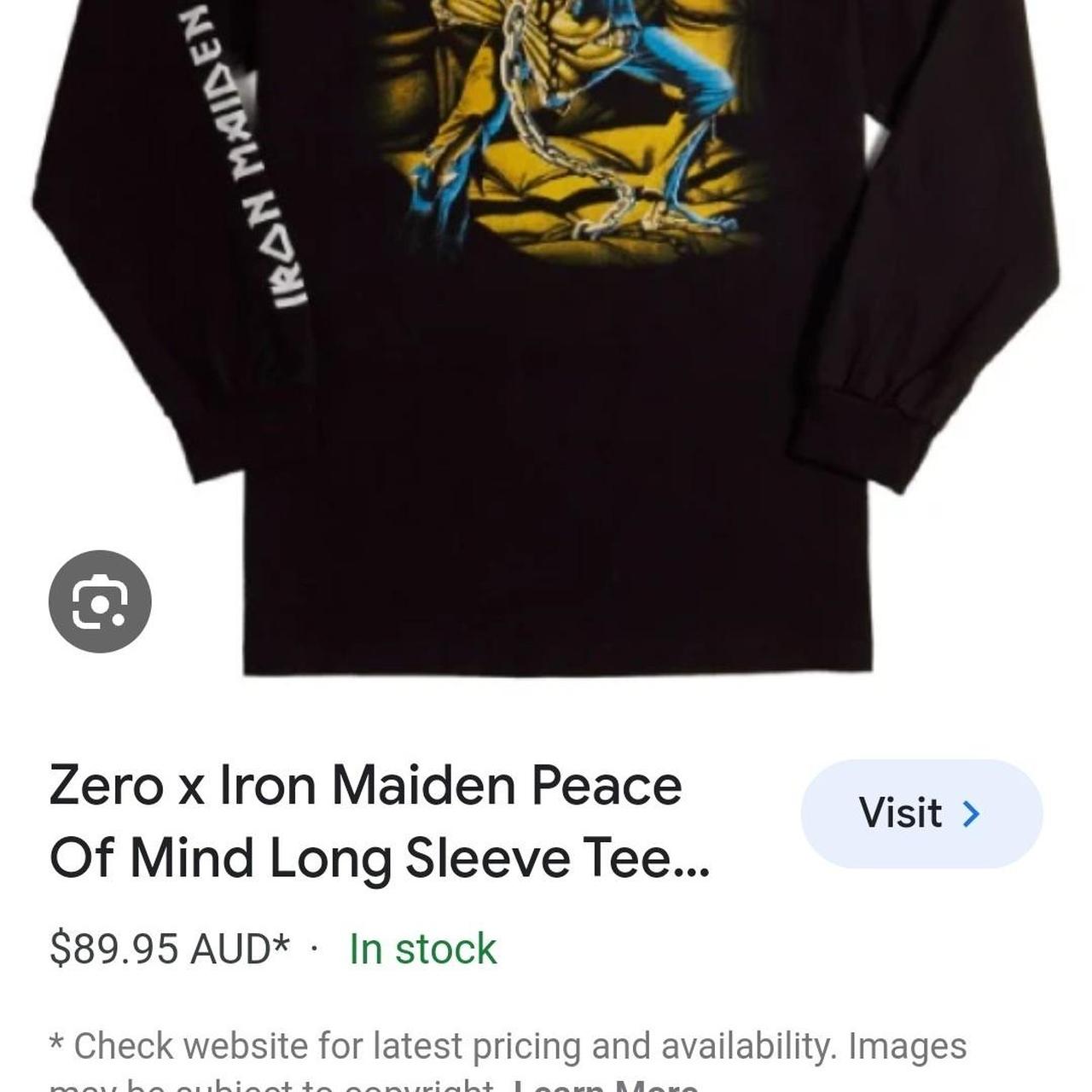 Iron maiden x zero skateboards long sleeve... Depop