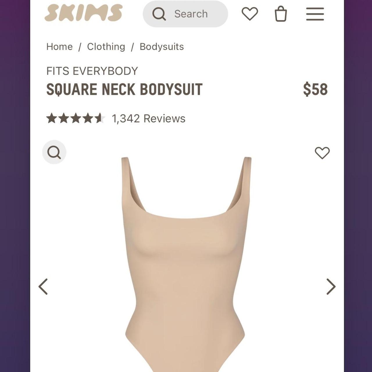 Fits everybody square neck thong bodysuit. New - Depop
