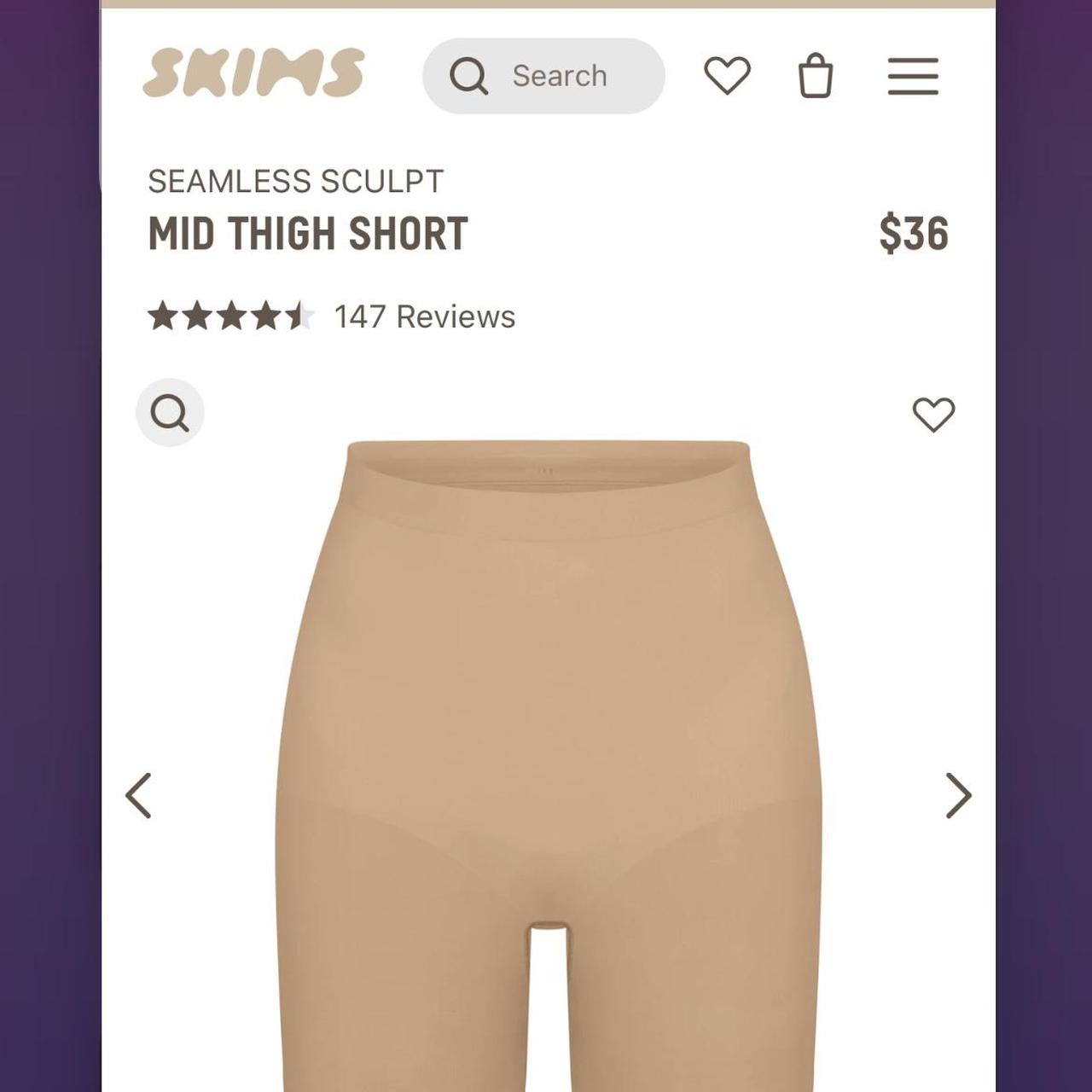 Skims Sculpting mid thigh short. New in box. Size: - Depop
