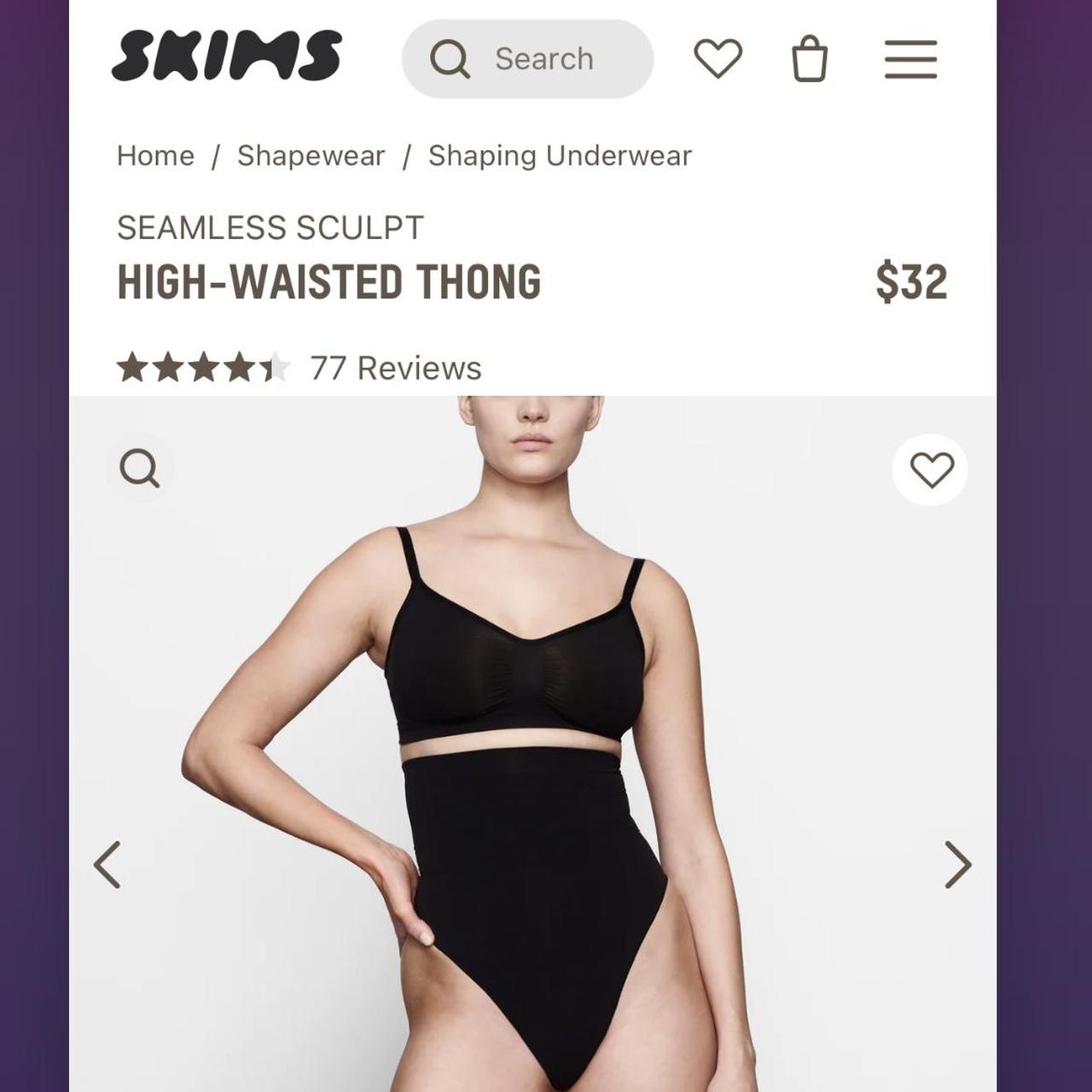 Skims sculpting high waisted thong. New in - Depop