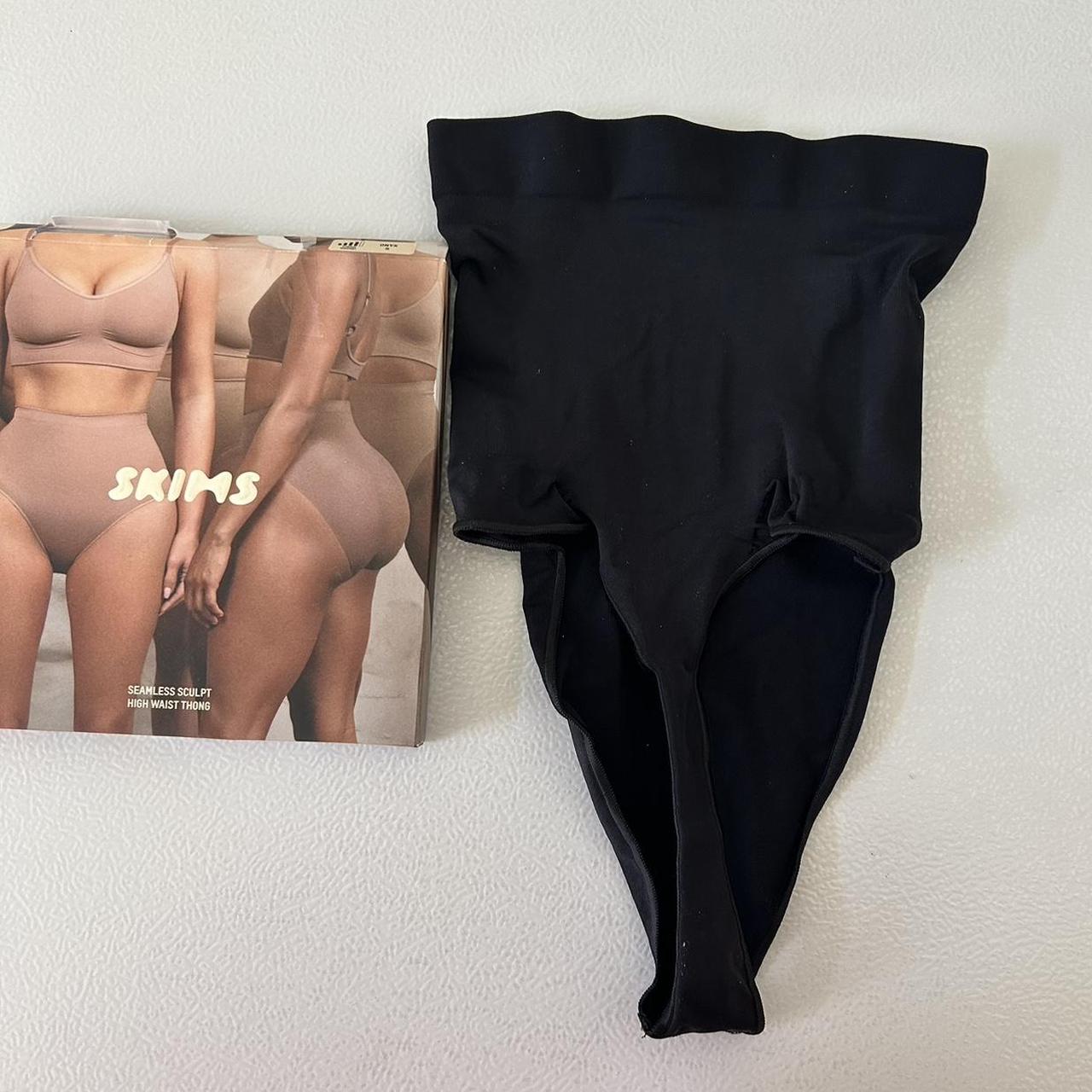 Buy SKIMS Black Seamless Sculpt High-waist Thong for Women in