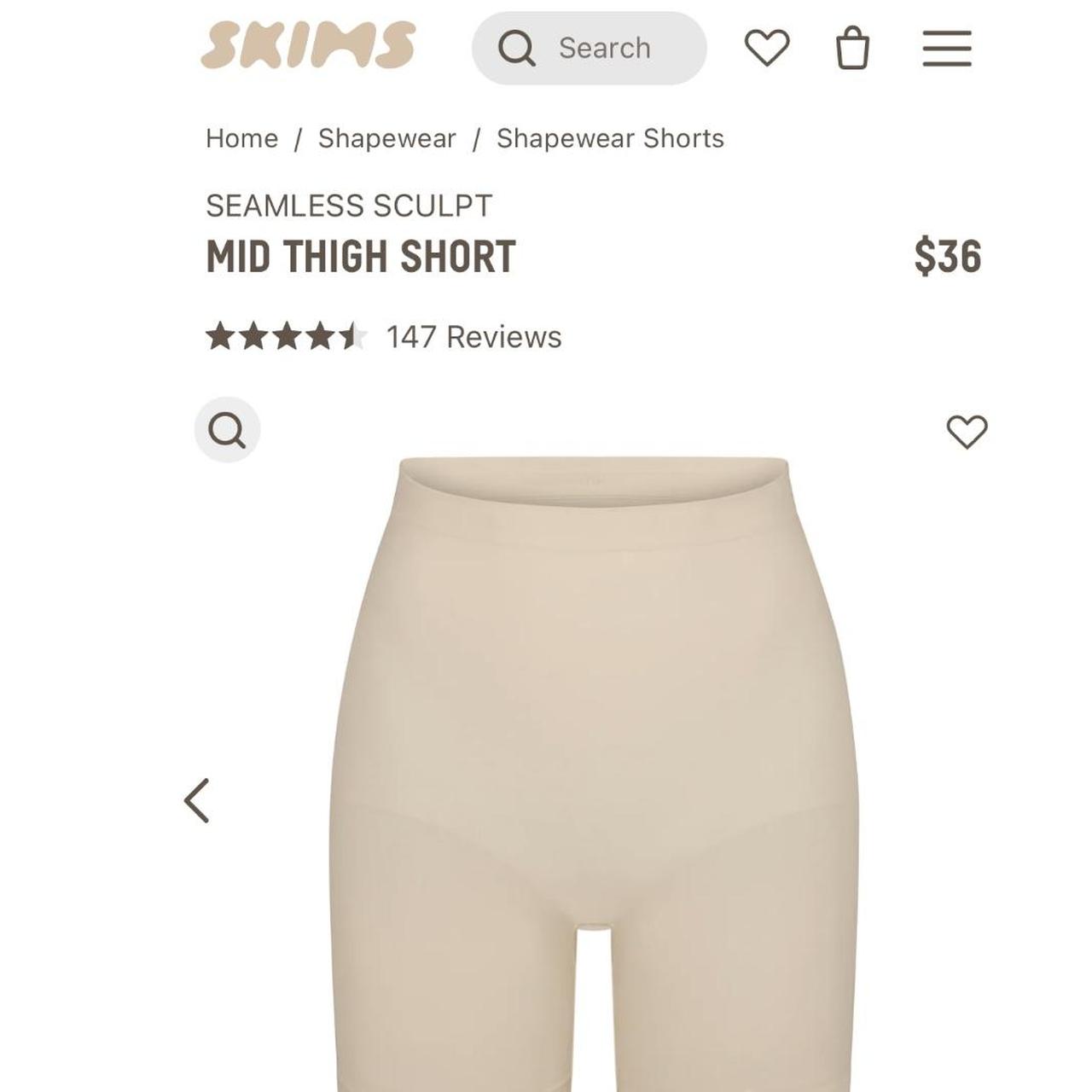 SKIMS seamless sculpt mid-tight shorts in colour - Depop