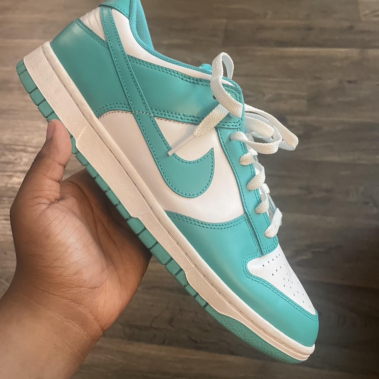 Clear Jade Nike Dunks Looks teal 1-2 week shipping... - Depop