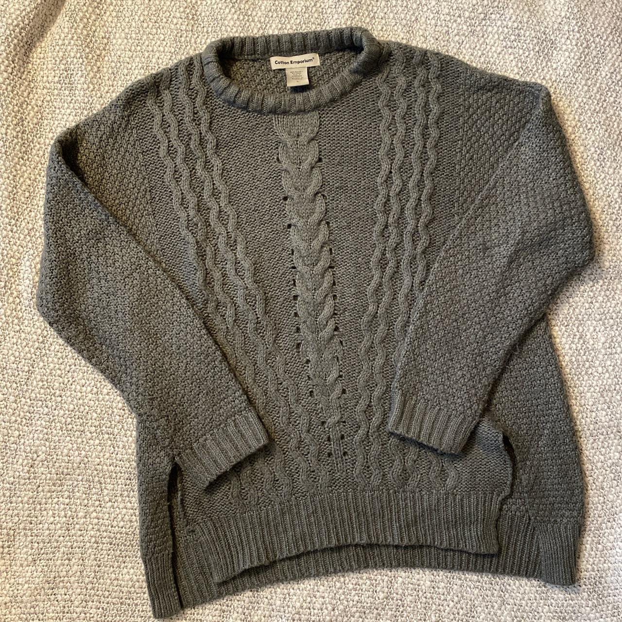 Grey fisherman’s sweater - Depop