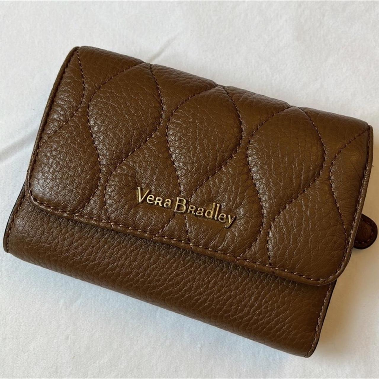 Vera bradley clearance brown leather purse