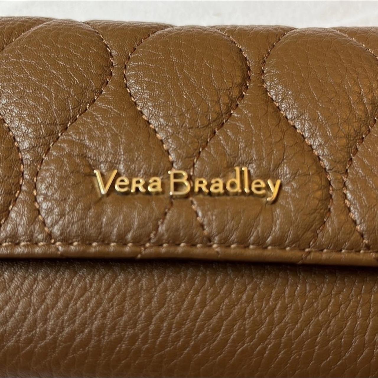 Vera bradley 2024 brown leather purse