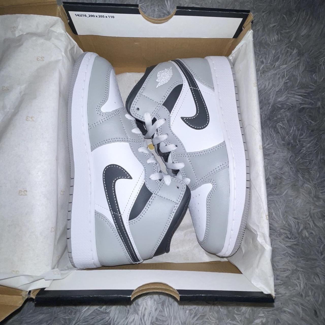 Jordan 1 Mid Smoke Grey (GS) Multiple sizes... - Depop