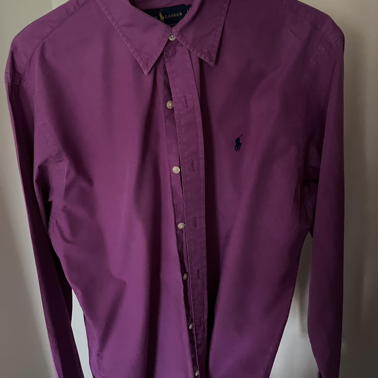 Purple polo shirt - Depop