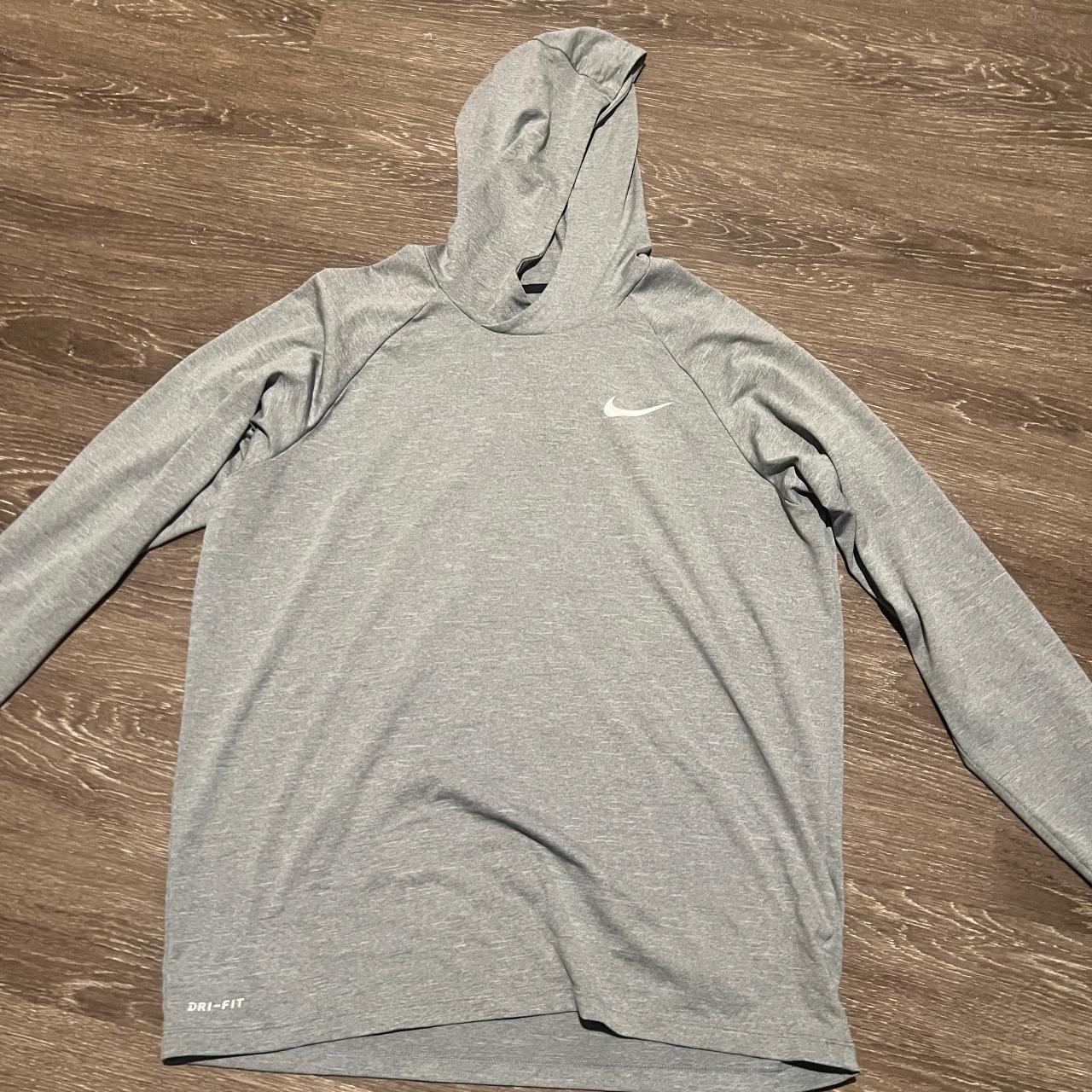 Light Grey Nike Hoodie Size: Large Condition: Like... - Depop