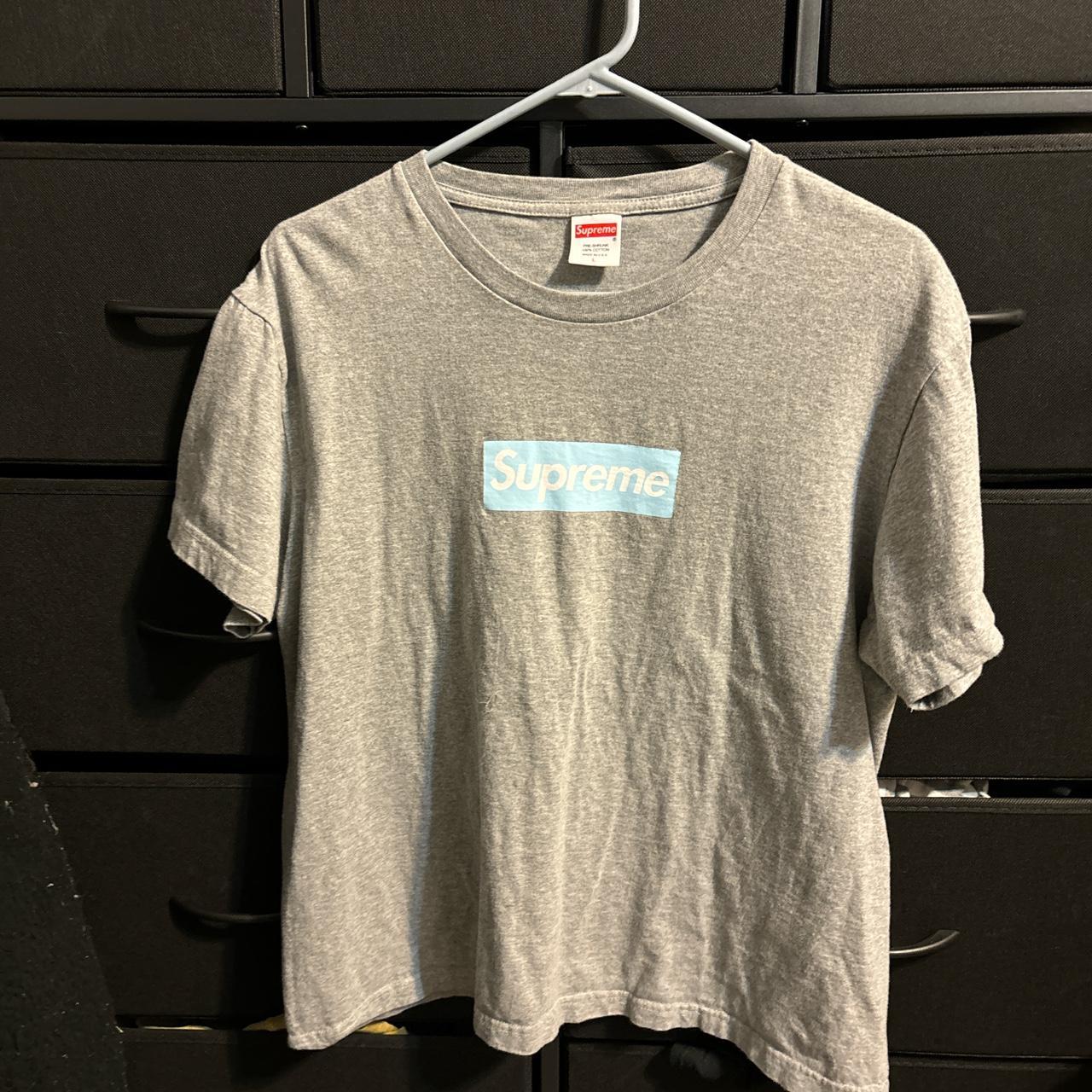 Supreme baby blue box logo outlet tee