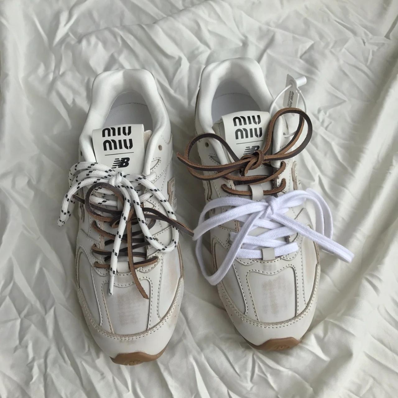 New Balance x MIUMIU Lace-up round head | Depop