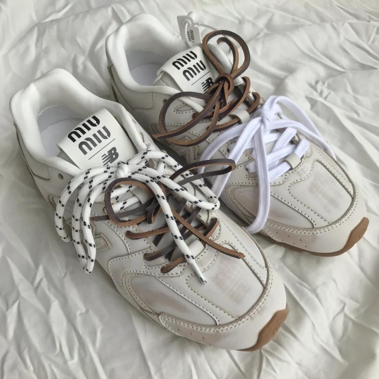 New Balance x MIUMIU Lace-up round head | Depop