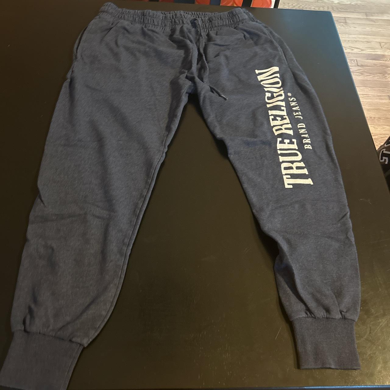 True religion navy store joggers