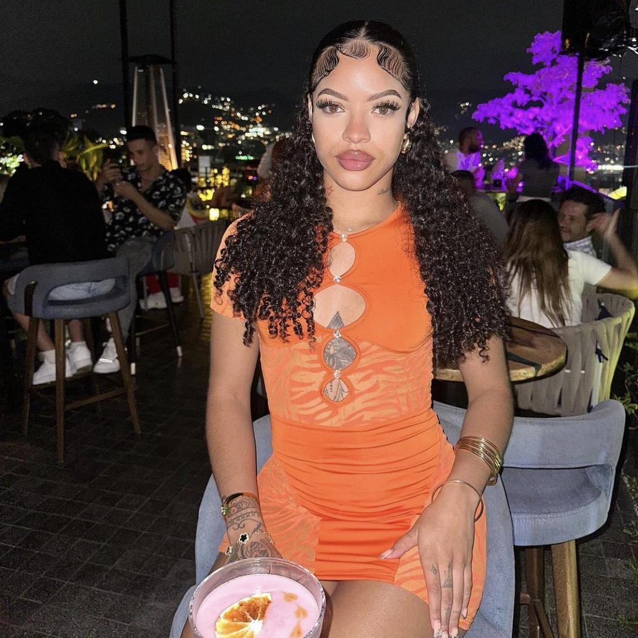 Orange Fashion Nova Poster Girl Dress Worn Once Size... Depop