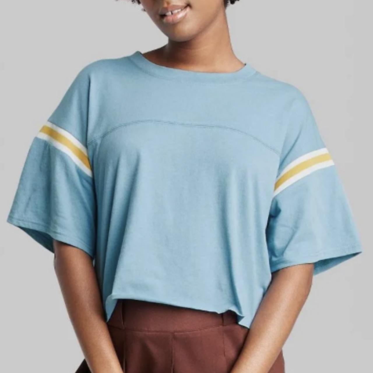 Wild Fable Tops Women's Short Sleeve Cropped TShirt... Depop