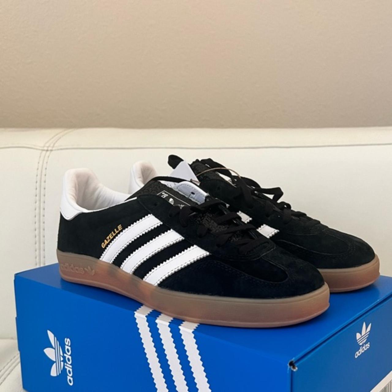 Adidas GAZELLE Sneakers women size 6 Core Black /... - Depop