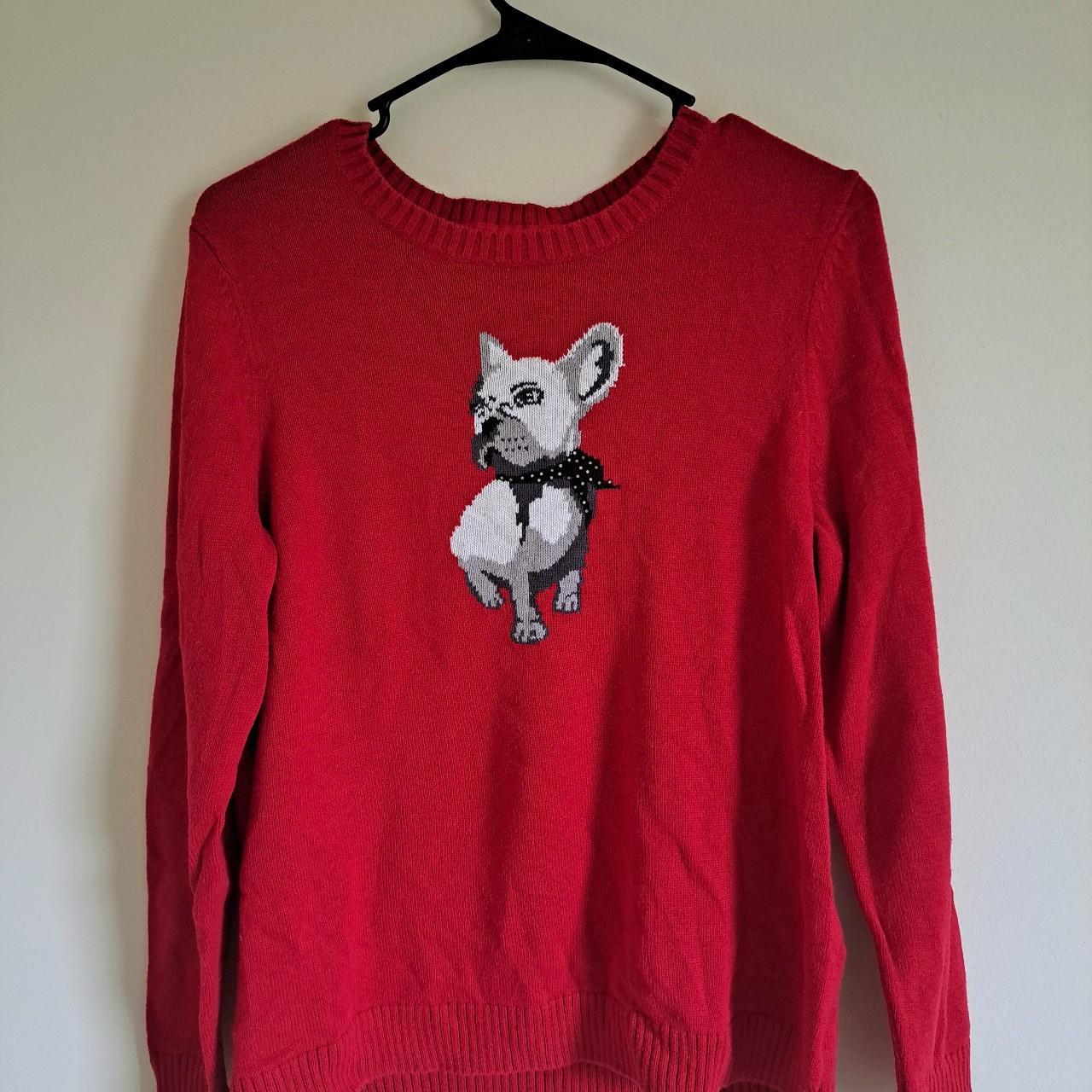 J crew french outlet bulldog sweater