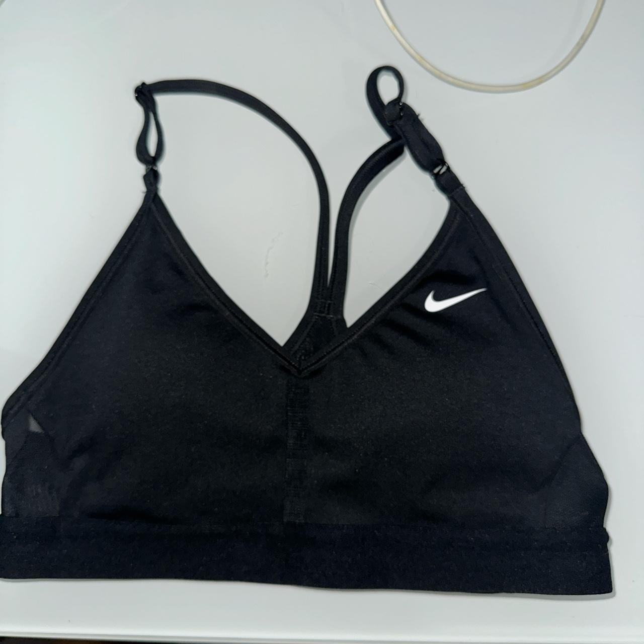 Black Nike Sports Bra, Great For Running Solid... - Depop