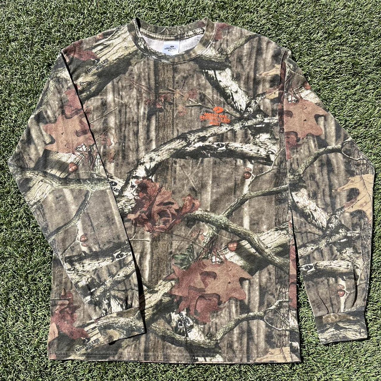 Vintage Mossy Oak Shirt Size Medium Green Camo Break... - Depop