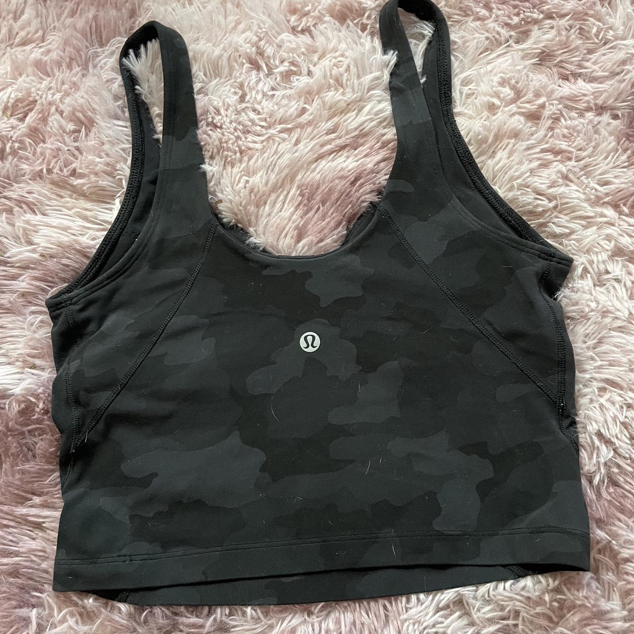 black and gray camo lululemon crop top! #croptop - Depop