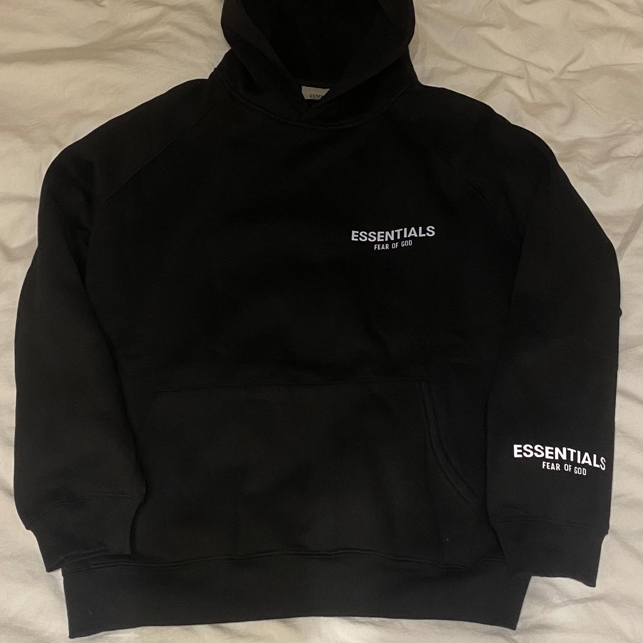 Essentials hoodie Size large fit like a medium but... - Depop