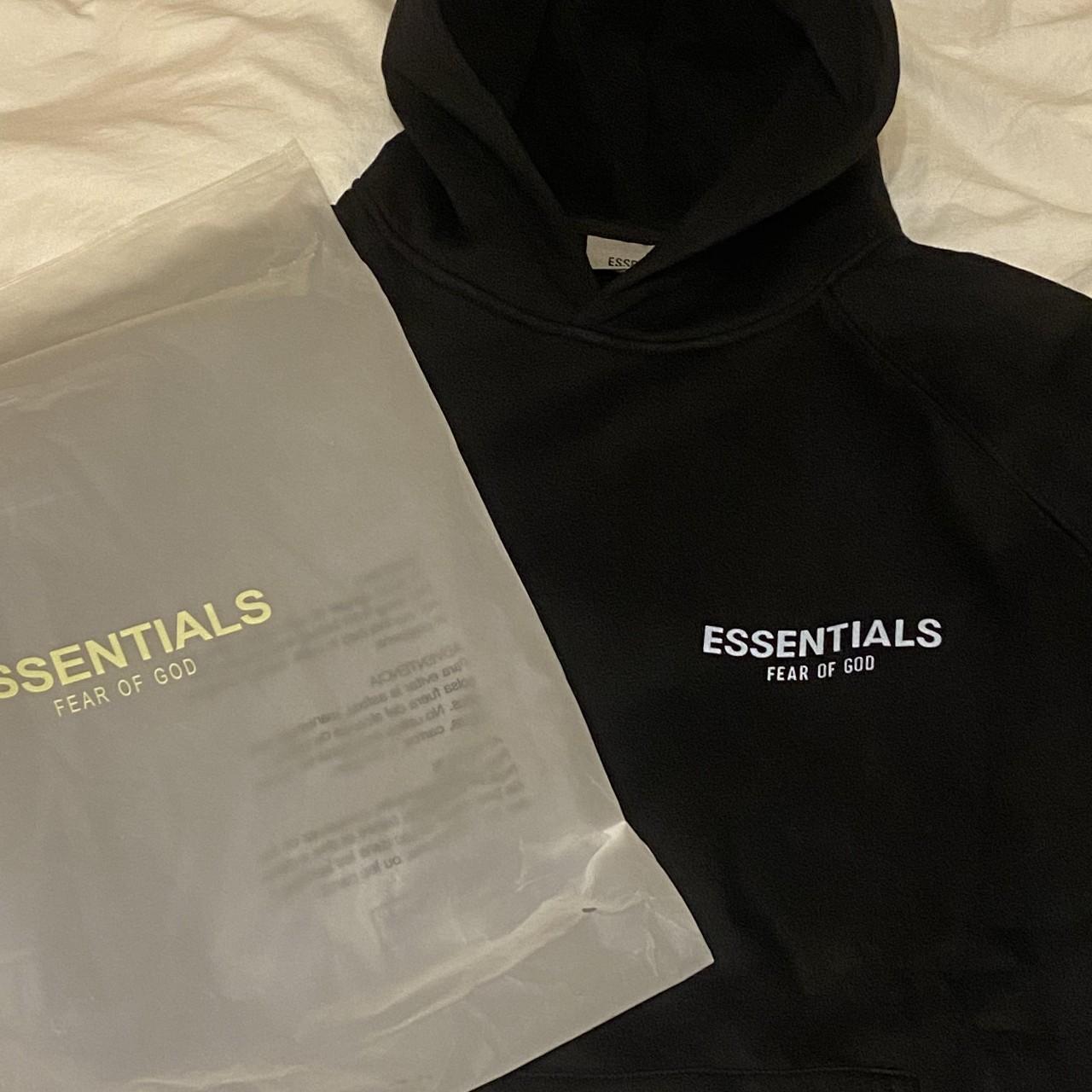 Essentials hoodie Size large fit like a medium but... Depop