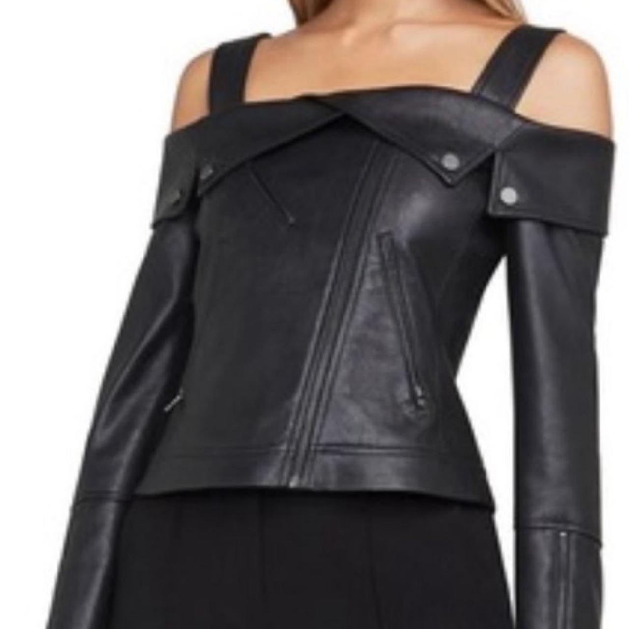 Bcbgmaxazria deals leather jacket