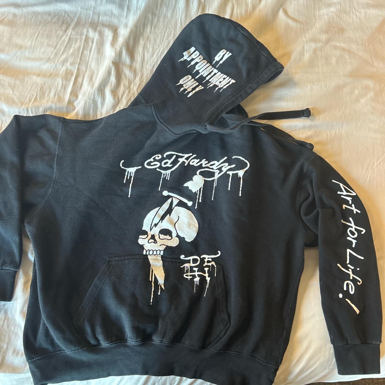 Ed Hardy “ By Appointment Only “ Hoodie Bought this... - Depop