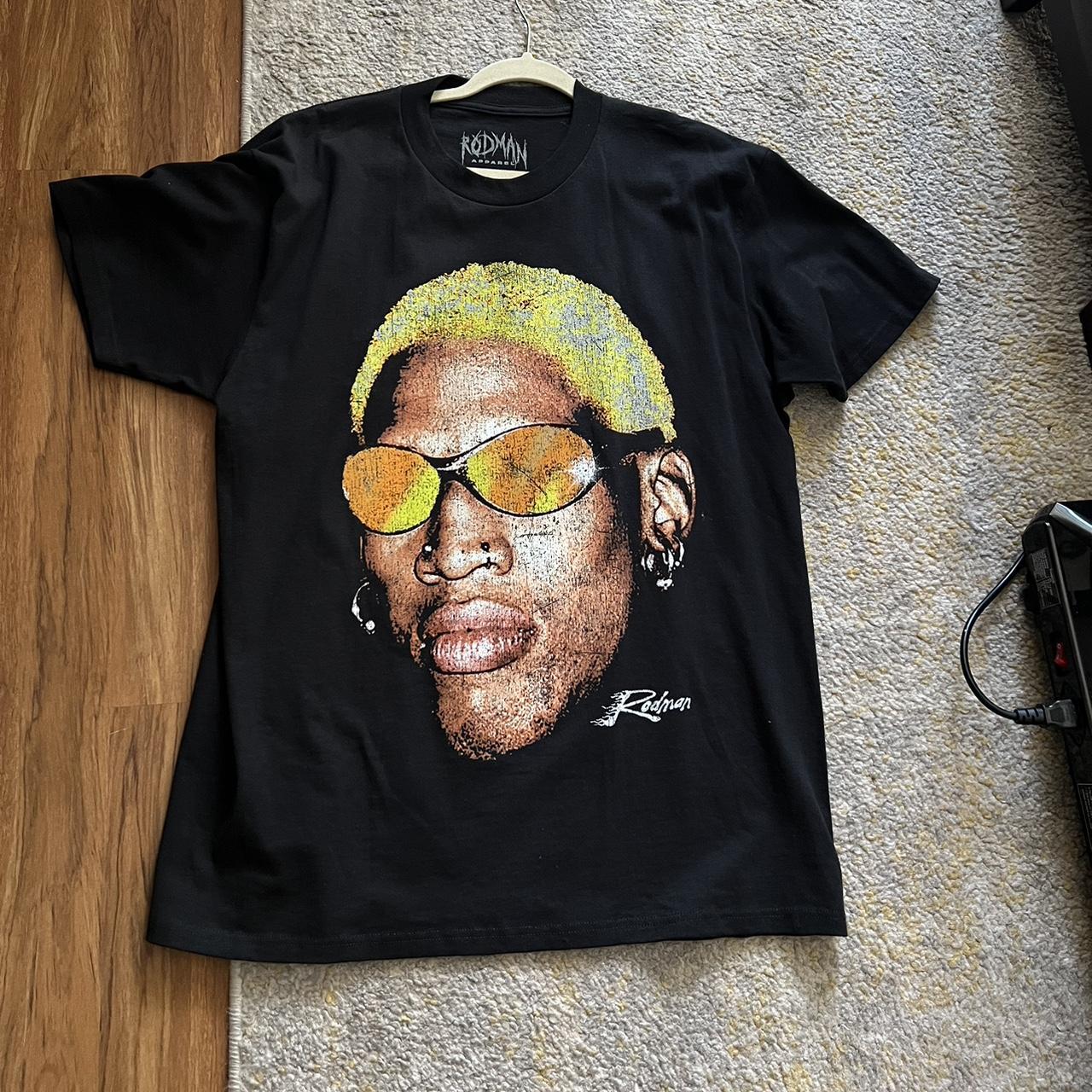 Large black Dennis Rodman Tee, Excellent condition... - Depop