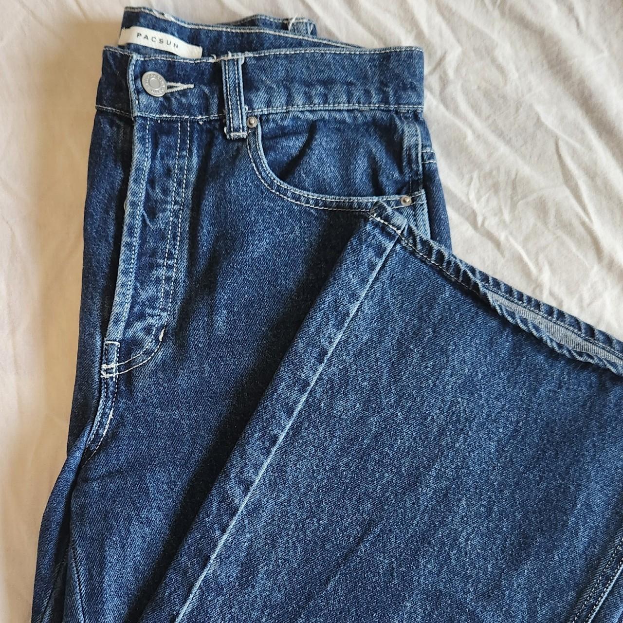 Navy blue jeans from Pacsun. Size 26, made from... - Depop