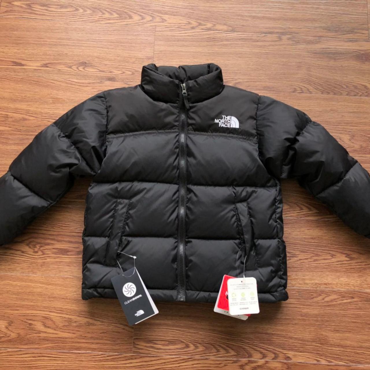 black north face kids puffer jacket never worn with... - Depop