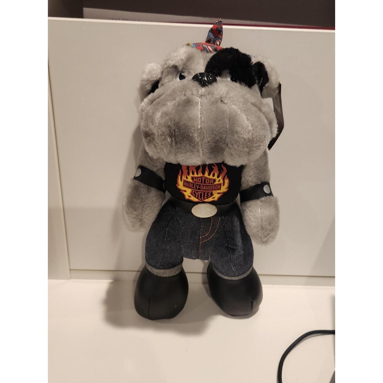 Harley davidson stuffed bulldog hotsell