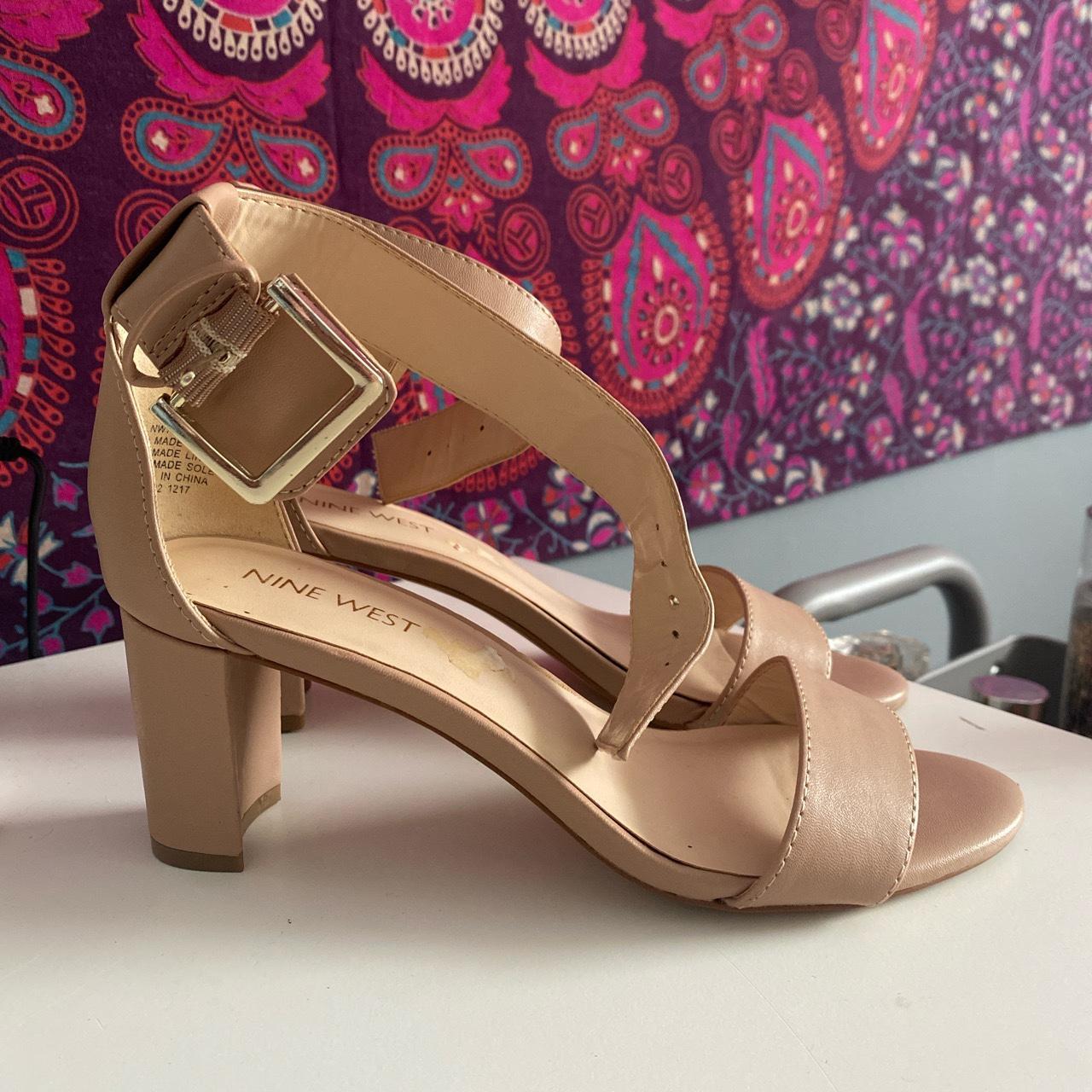 Nine west store nude block heels