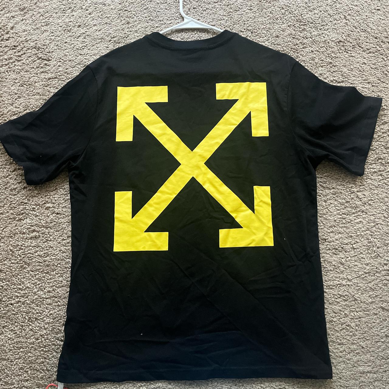 Black and yellow off white shirt hotsell