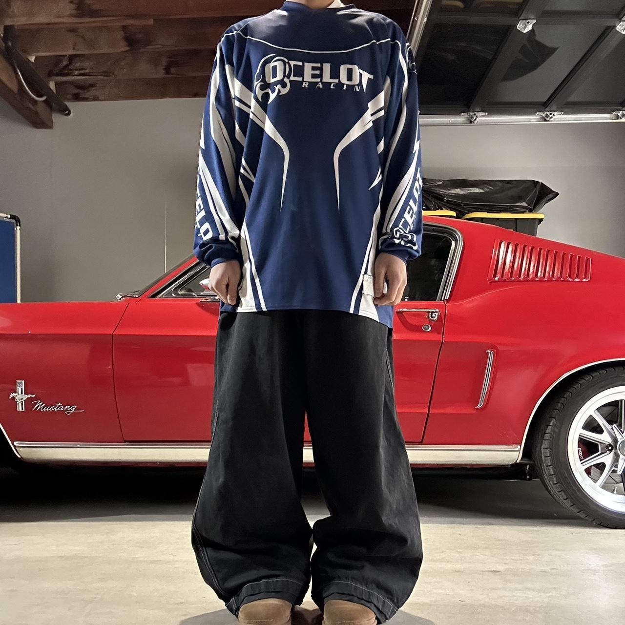 Vintage Ocelot Racing Shirt Size L(measurements in... | Depop