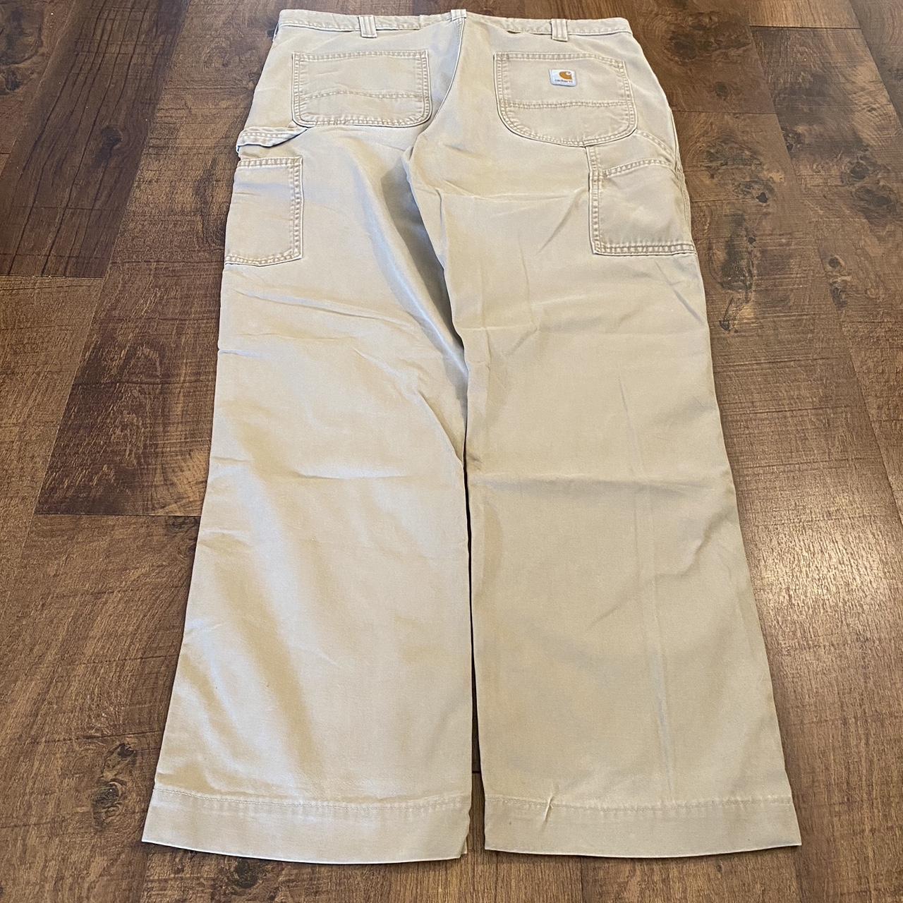 Baggy Khaki Carhartt Carpenter pants Size 30x34 /... - Depop