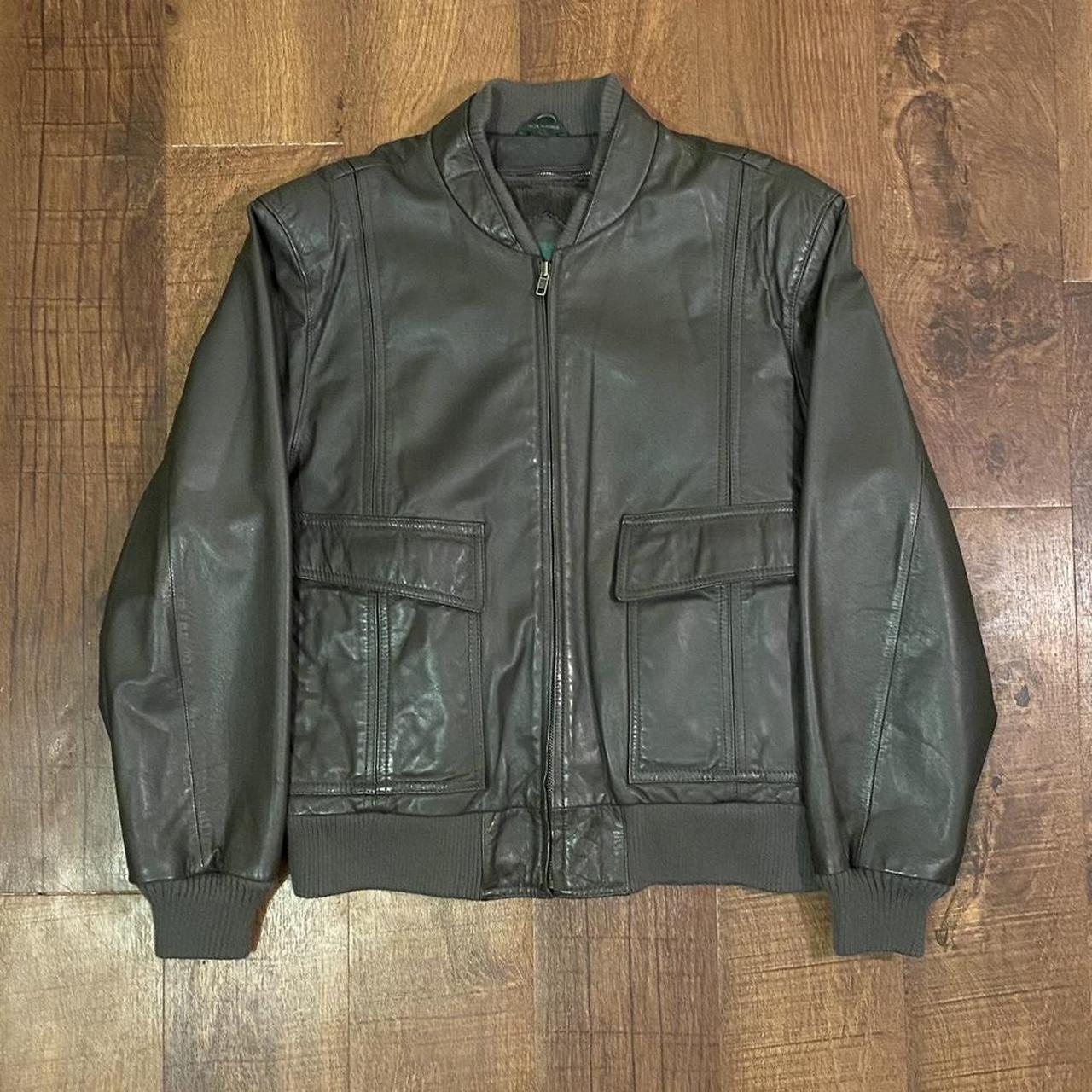 Hill&Archer leather jacket with removable fur insert... Depop